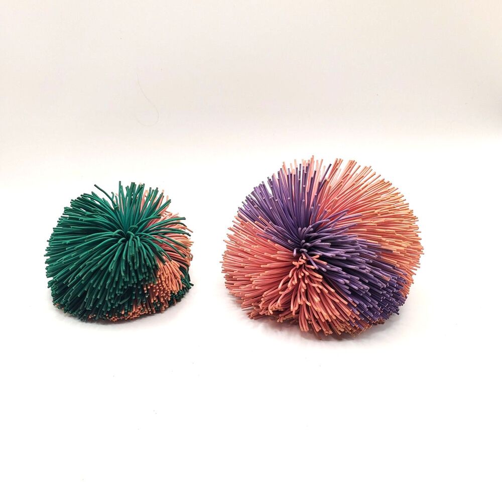 VTG Koosh Ball Lot of 2 Green Purple Pink Retro 90s Fidget Toy